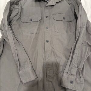 Banana Republic Charcoal Button-Up Shirt Jacket